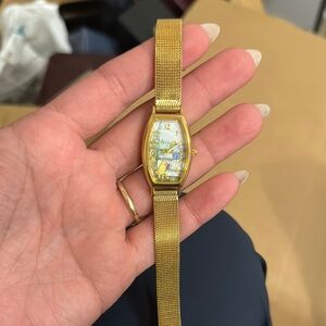 Gold Mesh Strap Watch